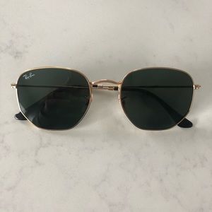 Ray Ban Hexagonal Flat Lenses RB3548N 001 54-21